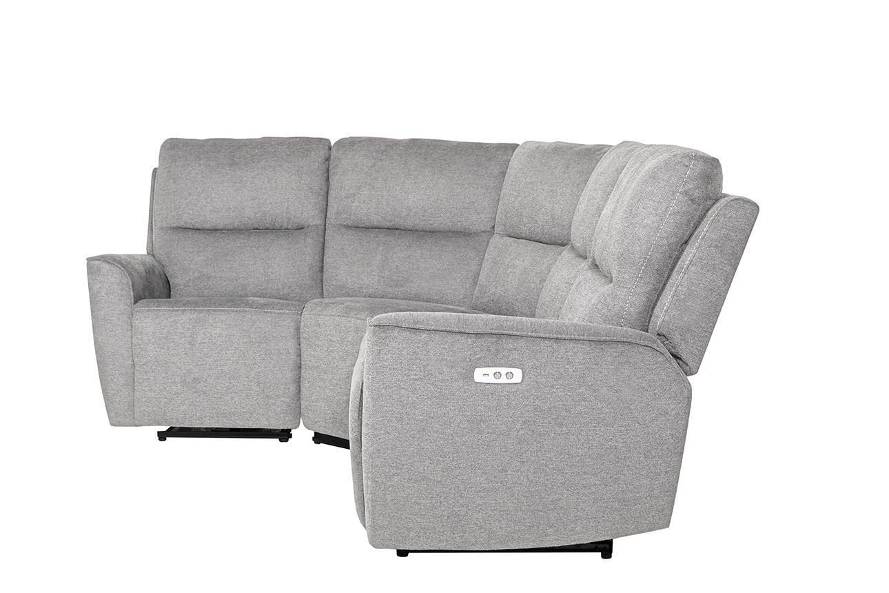Oakwood Cyrus Natural Fabric Electric Recliner 2C1 Modular Corner Sofa