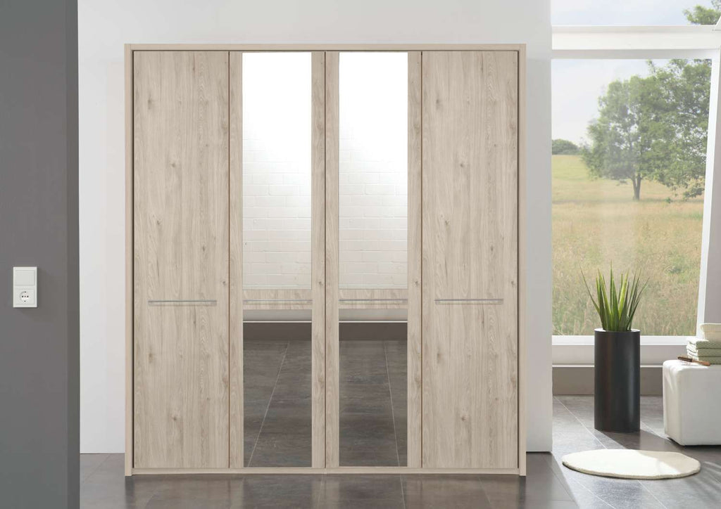 Oakwood Wiemann Dakar Holm Oak 4 Door Wardrobe With Passepartout Frame