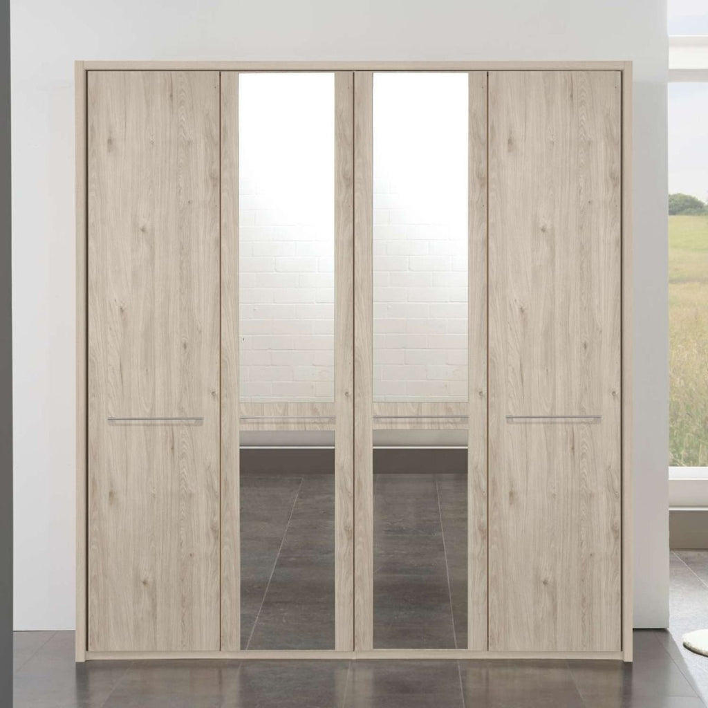 Oakwood Wiemann Dakar Holm Oak 4 Door Wardrobe With Passepartout Frame
