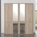 Oakwood Wiemann Dakar Rustic Oak 4 Door Wardrobe with Passepartout Frame