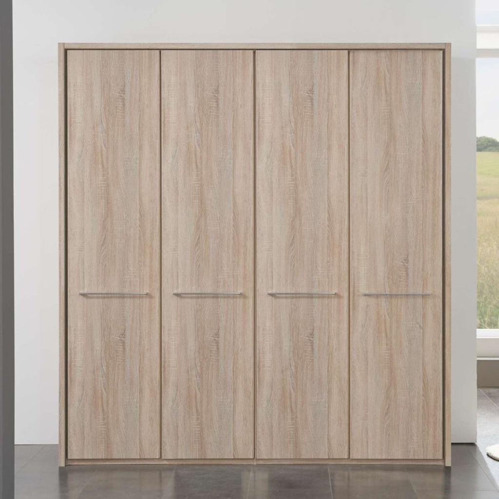 Oakwood Wiemann Dakar Rustic Oak 4 Door Wardrobe with Passepartout Frame