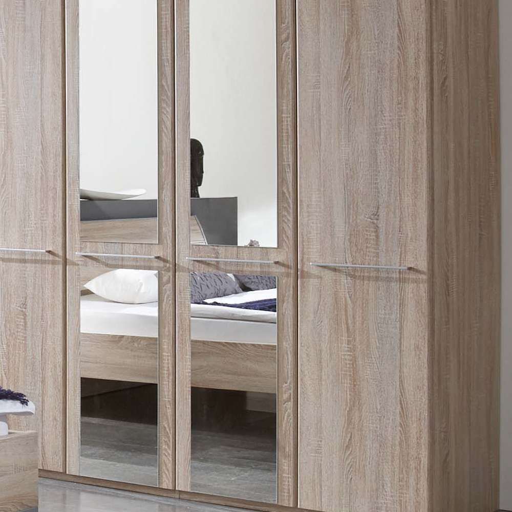 Oakwood Wiemann Dakar Rustic Oak 4 Door Wardrobe with Passepartout Frame