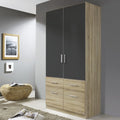 Oakwood Rauch Celle Extra 2 Doors 4 Drawers High Gloss Hinged Wardrobe