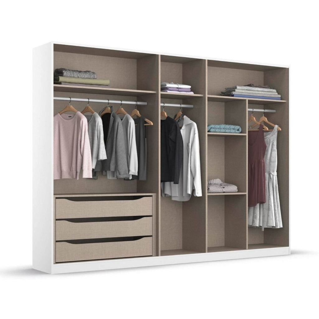 Oakwood Rauch Monostar Metallic Grey 5 Door Hinged Wardrobe W226CM