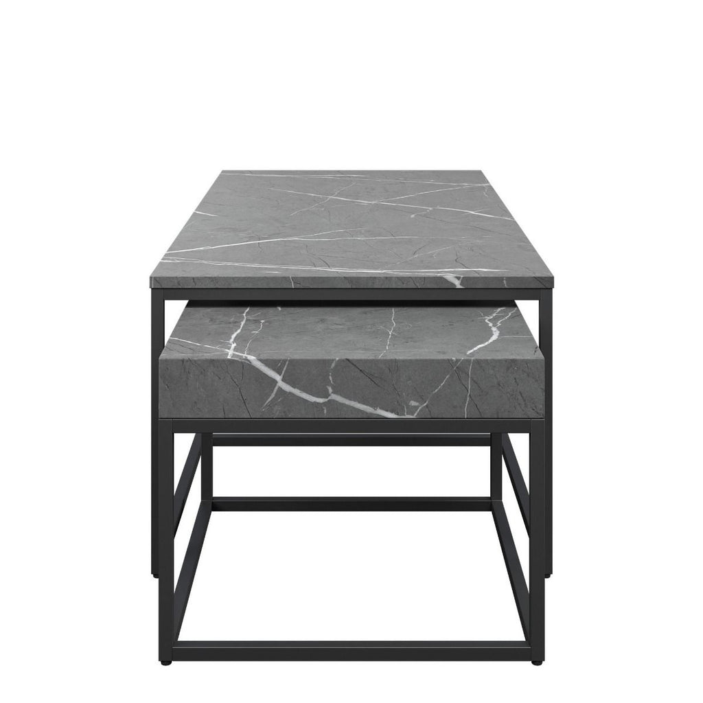 Oakwood Delsia Marble Effect Grand Coffee Table Set