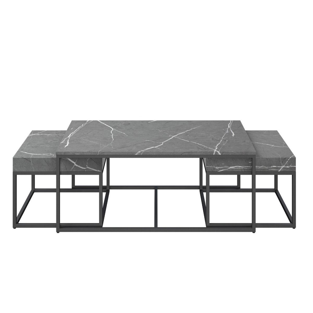 Oakwood Delsia Marble Effect Grand Coffee Table Set