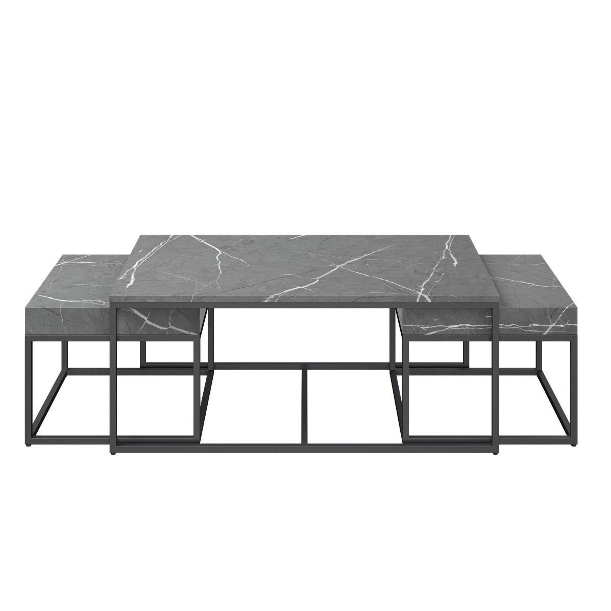Oakwood Delsia Marble Effect Grand Coffee Table Set