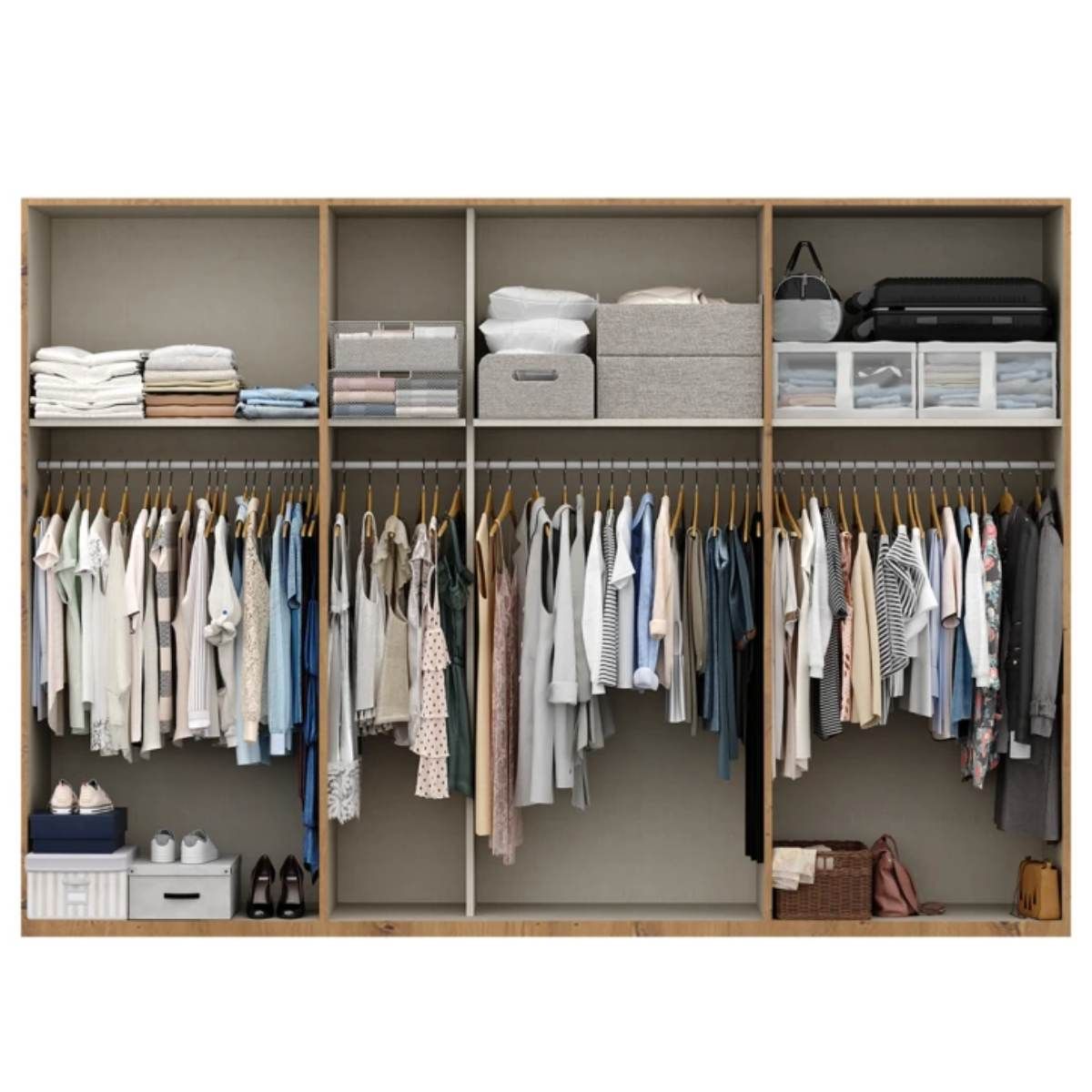 Oakwood Rauch Epsilon with mirror 7 Door Hinged 315 CM Wardrobe