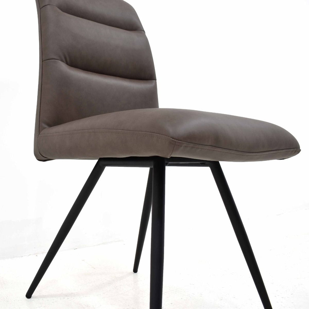 Oakwood 2x Pauli Fabric Dining Chairs - Nutmeg
