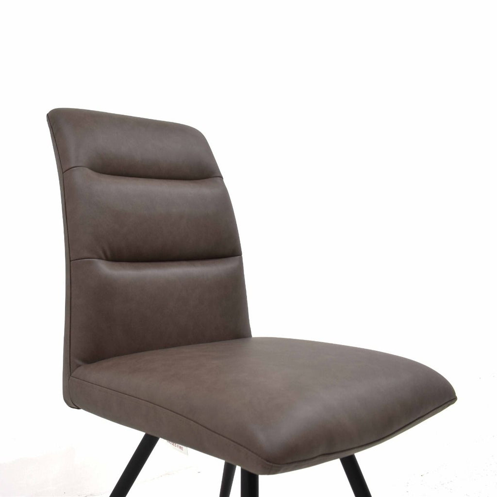 Oakwood 2x Pauli Fabric Dining Chairs - Nutmeg