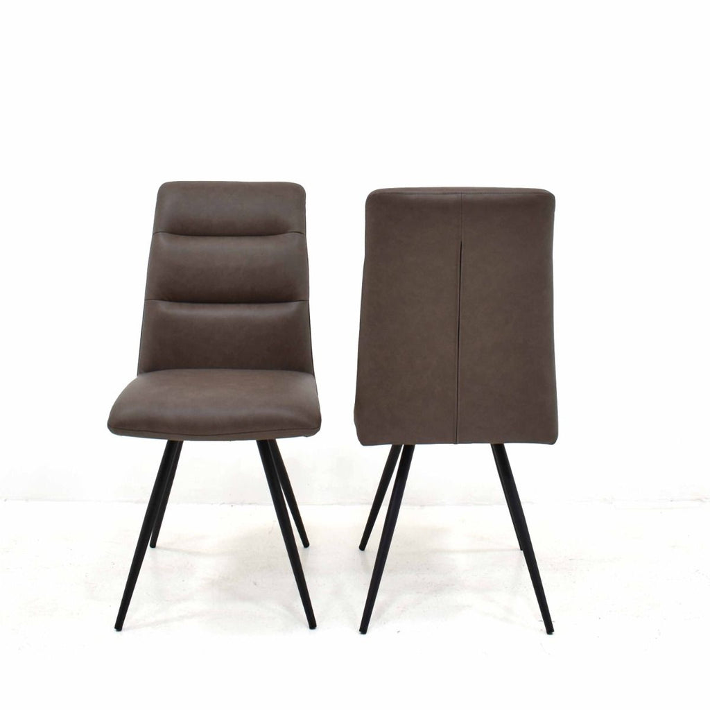 Oakwood 2x Pauli Fabric Dining Chairs - Nutmeg