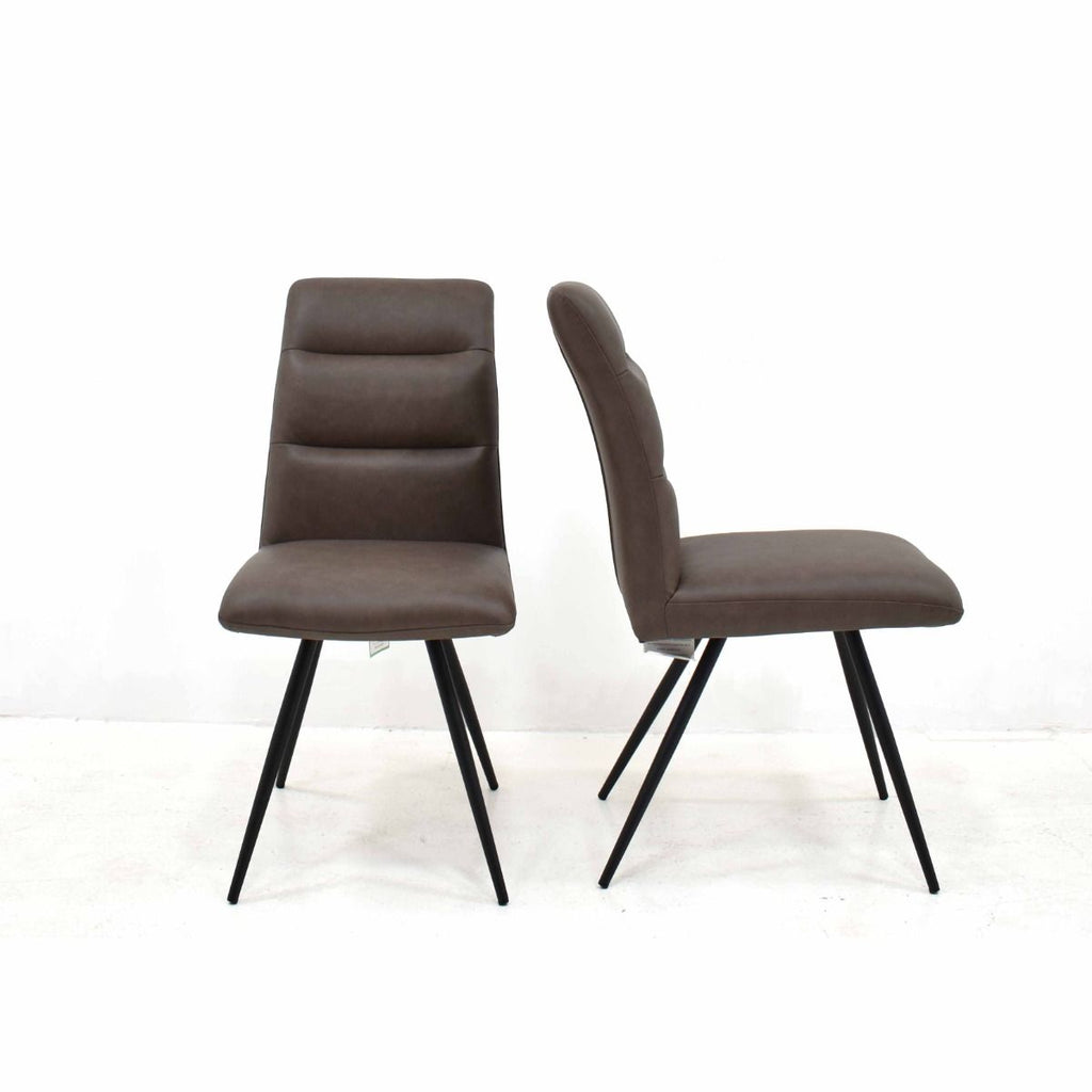 Oakwood 2x Pauli Fabric Dining Chairs - Nutmeg