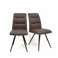 Oakwood 2x Pauli Fabric Dining Chairs - Nutmeg