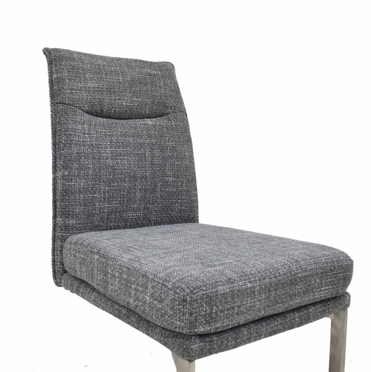 Oakwood 2x Bianca Grey Fabric Dining Chair