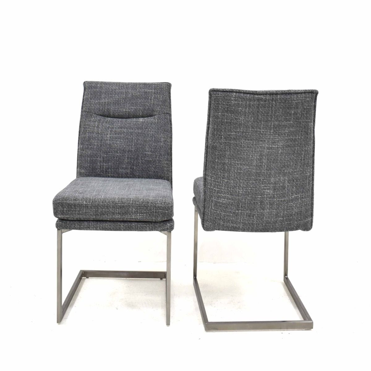 Oakwood 2x Bianca Grey Fabric Dining Chair