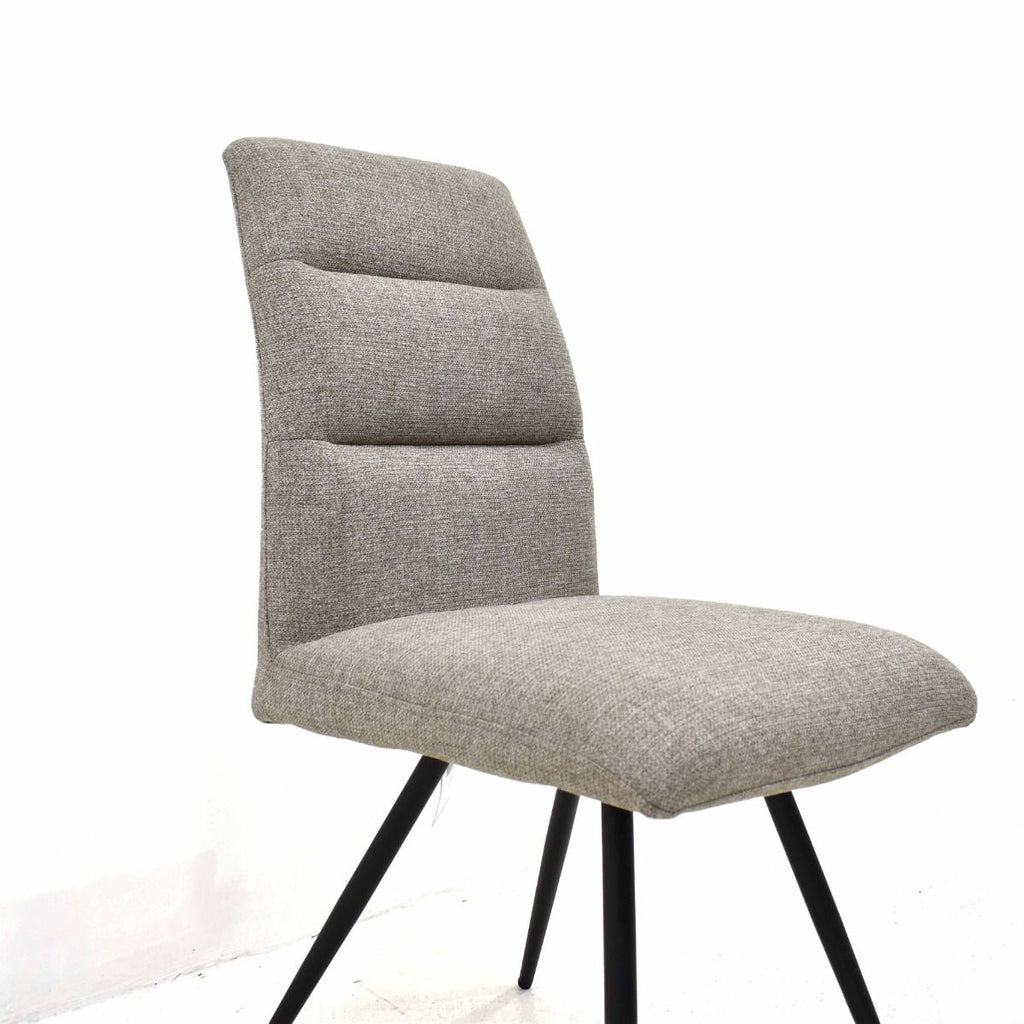 Oakwood 2x Pauli Fabric Dining Chairs - Stone
