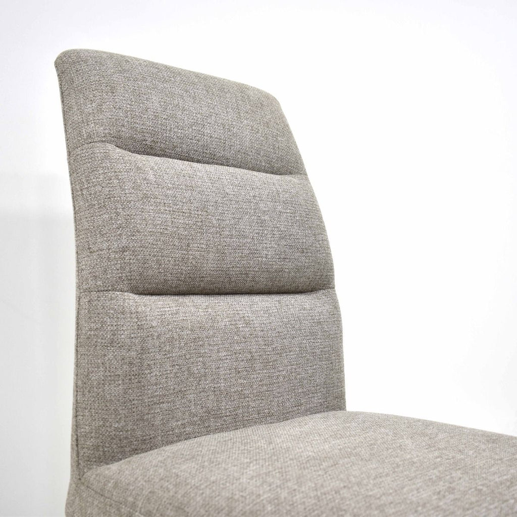 Oakwood 2x Pauli Fabric Dining Chairs - Stone