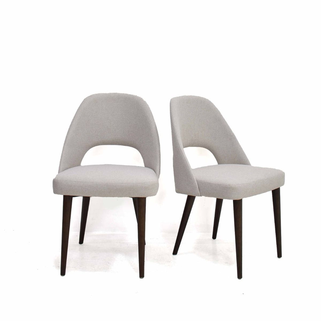 Oakwood 2x Moritz Grey Fabric Dining Chair