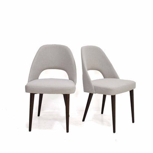 Oakwood 2x Moritz Grey Fabric Dining Chair