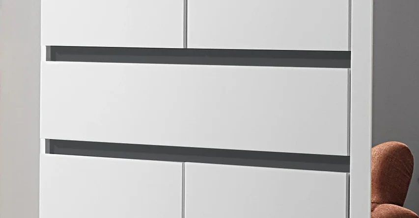 Oakwood RAUCH TUBINGEN White & Grey 4 Door Hinged wardrobe