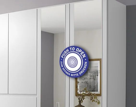 Oakwood RAUCH TUBINGEN White & Grey 3 Door Hinged wardrobe