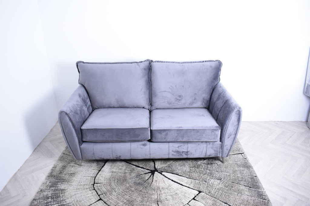 Oakwood Sophia Plush Velvet Fabric 3 Seater Upholstered Sofa