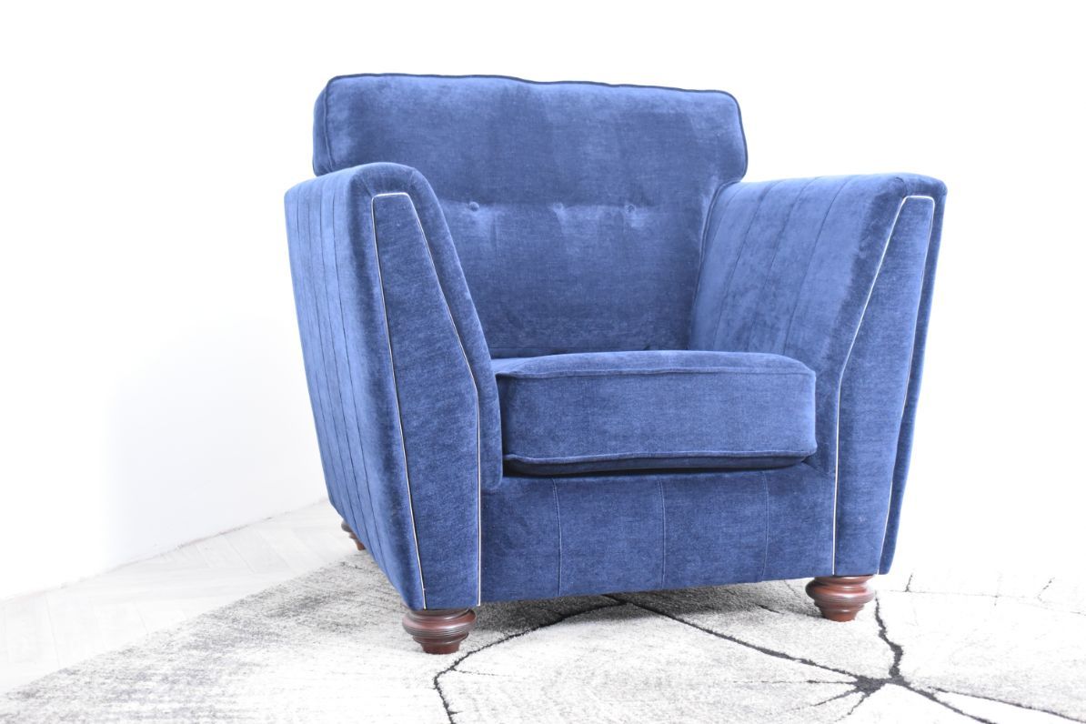 Oakwood Mazzini 3 Seater Velour Plush velvet Fabric Upholstered Sofa