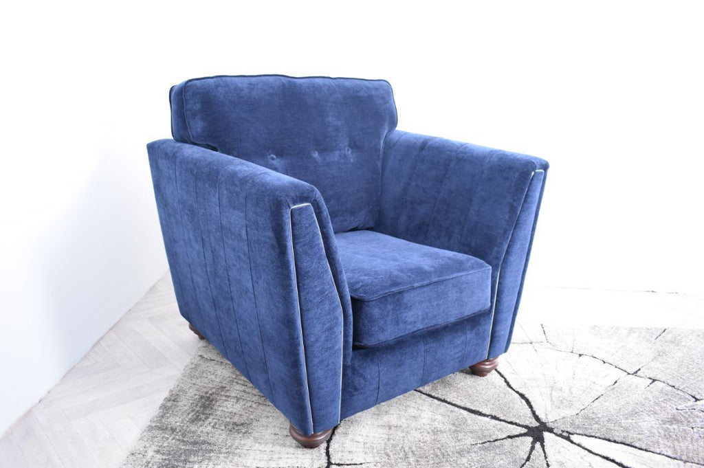 Oakwood Mazzini 3 Seater Velour Plush velvet Fabric Upholstered Sofa