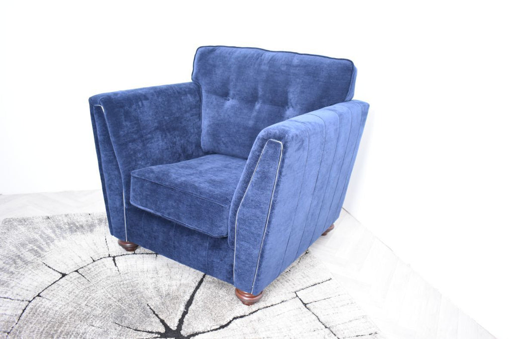 Oakwood Mazzini 3 Seater Velour Plush velvet Fabric Upholstered Sofa
