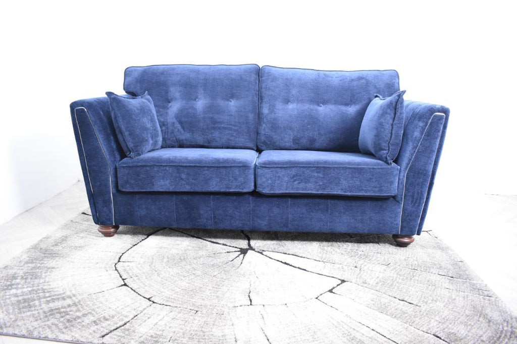 Oakwood Mazzini 3 Seater Velour Plush velvet Fabric Upholstered Sofa