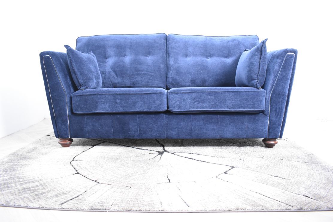 Oakwood Mazzini 3 Seater Velour Plush velvet Fabric Upholstered Sofa
