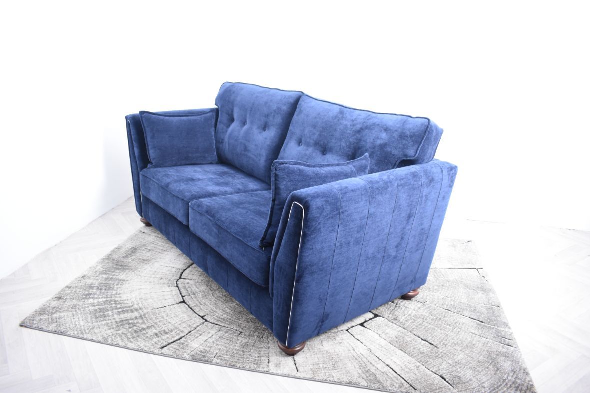 Oakwood Mazzini 3 Seater Velour Plush velvet Fabric Upholstered Sofa