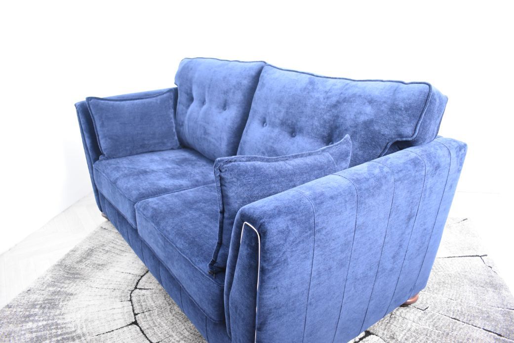 Oakwood Mazzini 3 Seater Velour Plush velvet Fabric Upholstered Sofa