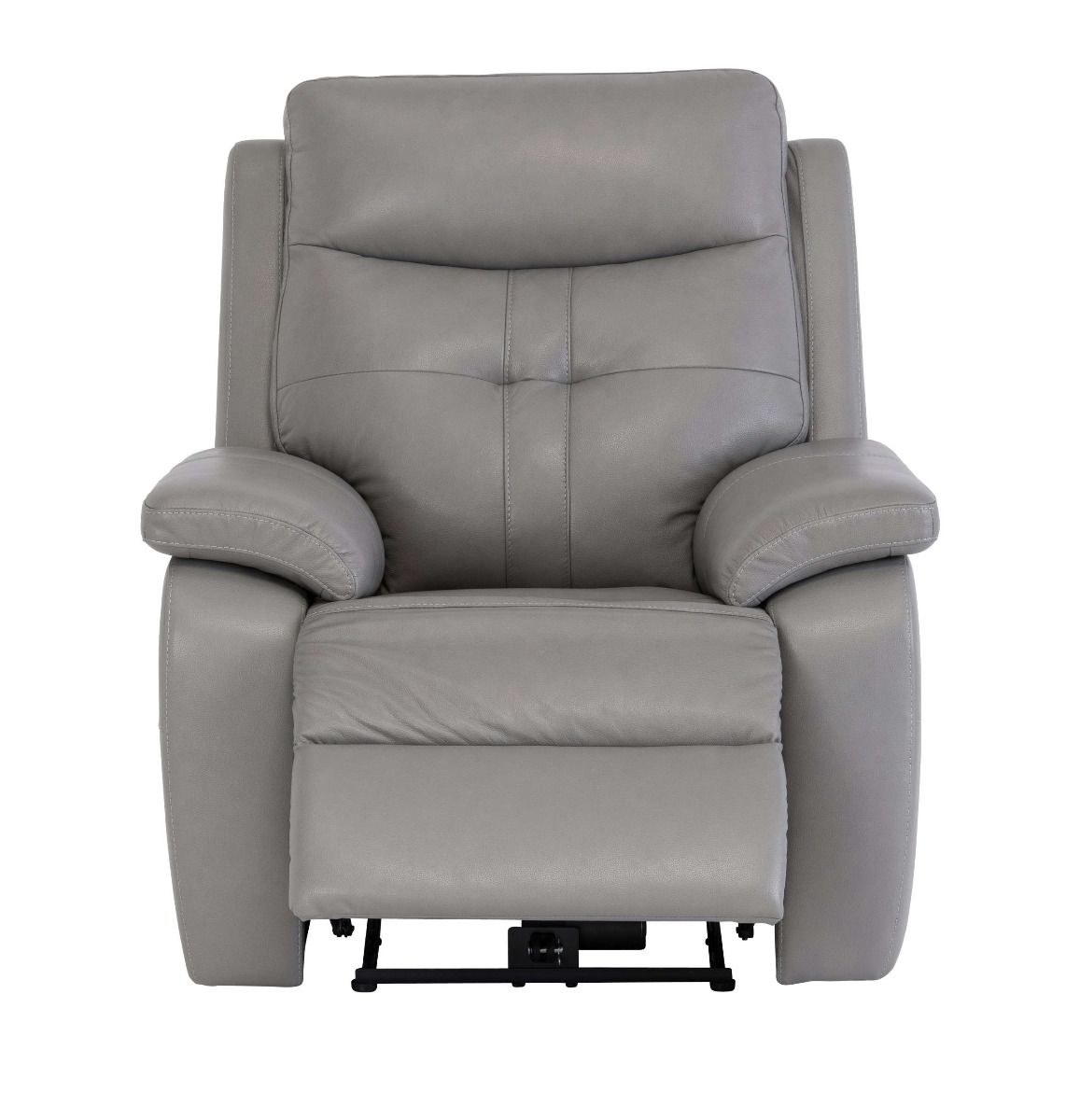 Oakwood Chicago Grey Leather Electric Recliner Arm Chair