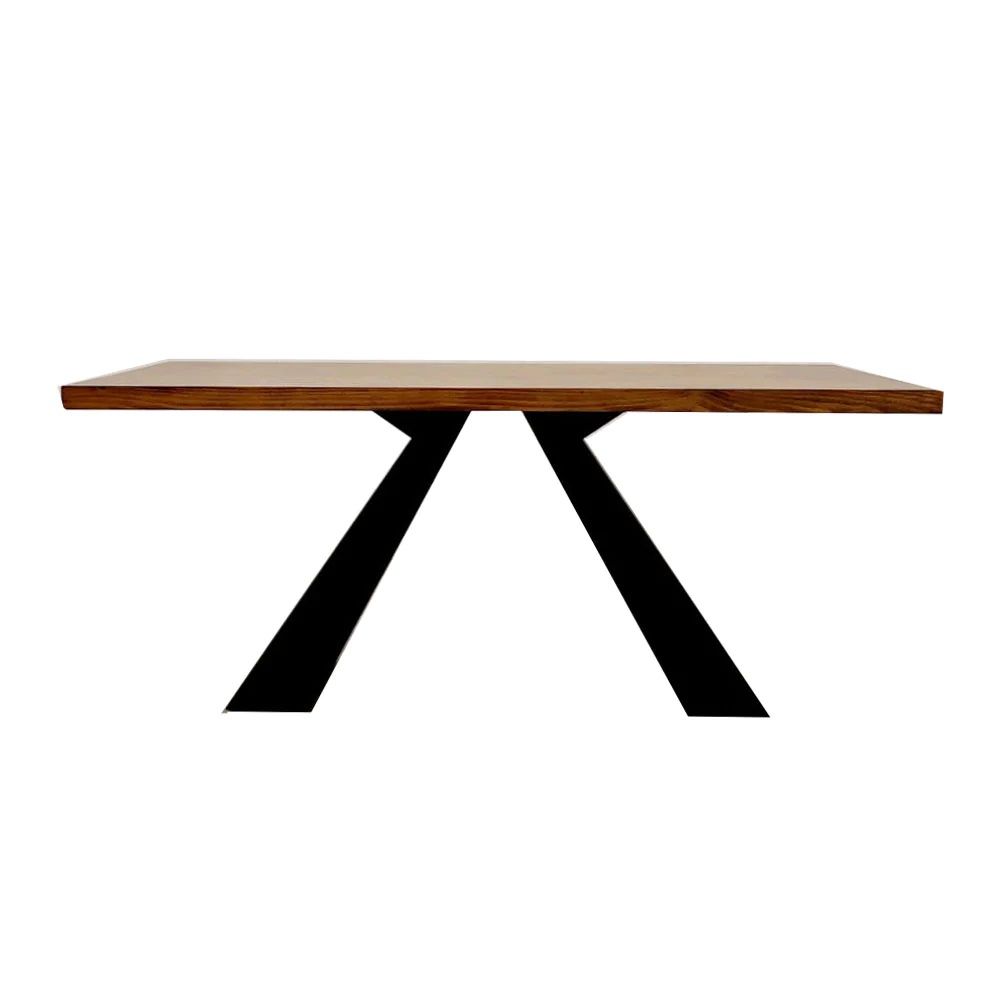 Oakwood Axel 1.8 Dining Table Set Solid wood top Dining Table With Ring Knocker Chairs