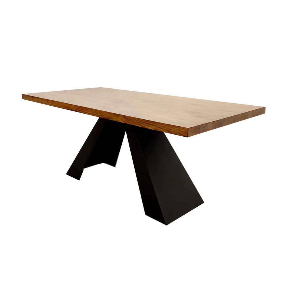 Oakwood Axel 1.8 Dining Table Set Solid wood top Dining Table With Ring Knocker Chairs