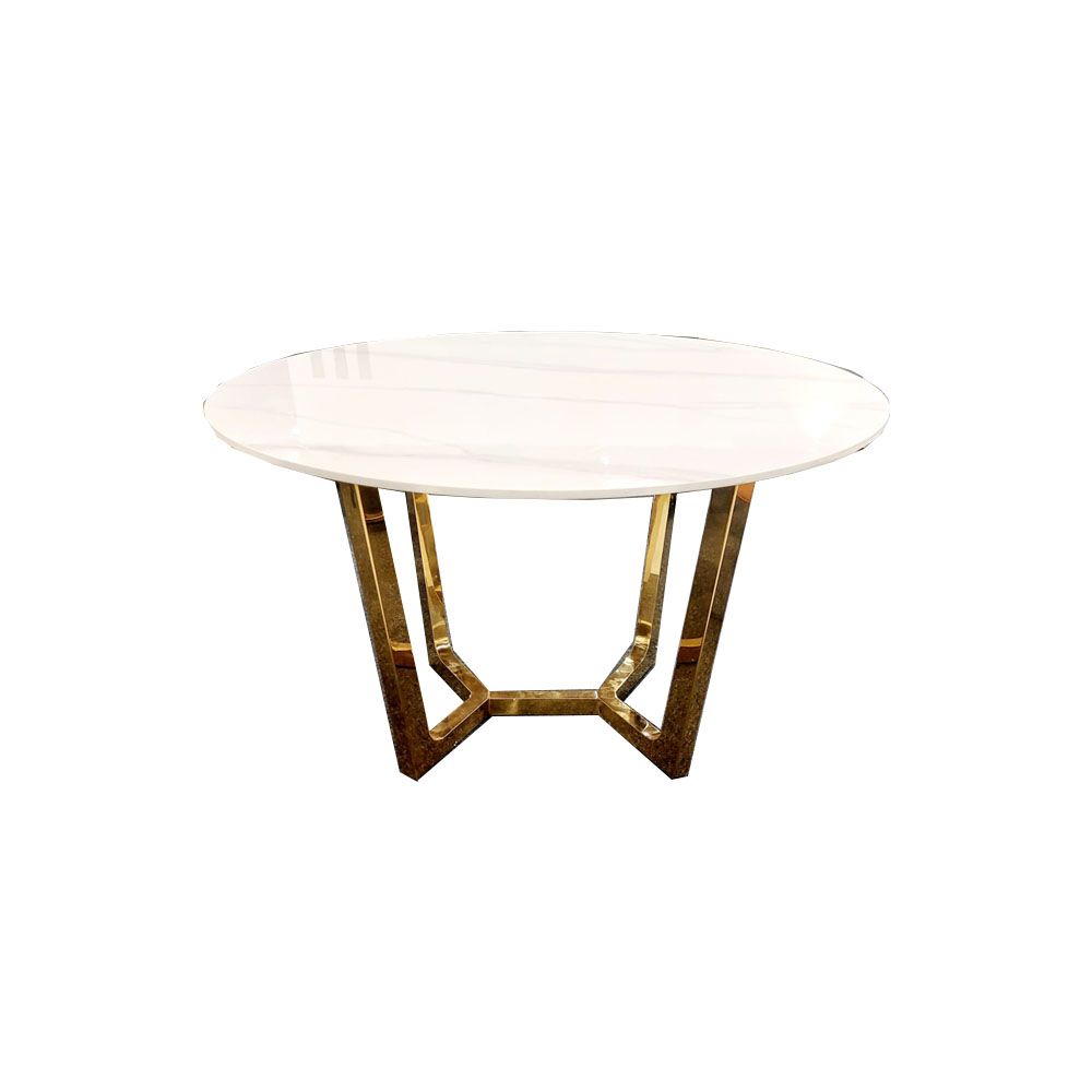 Oakwood Dynasty Gold 1.2 Round Dining Table with Sintered Stone Top