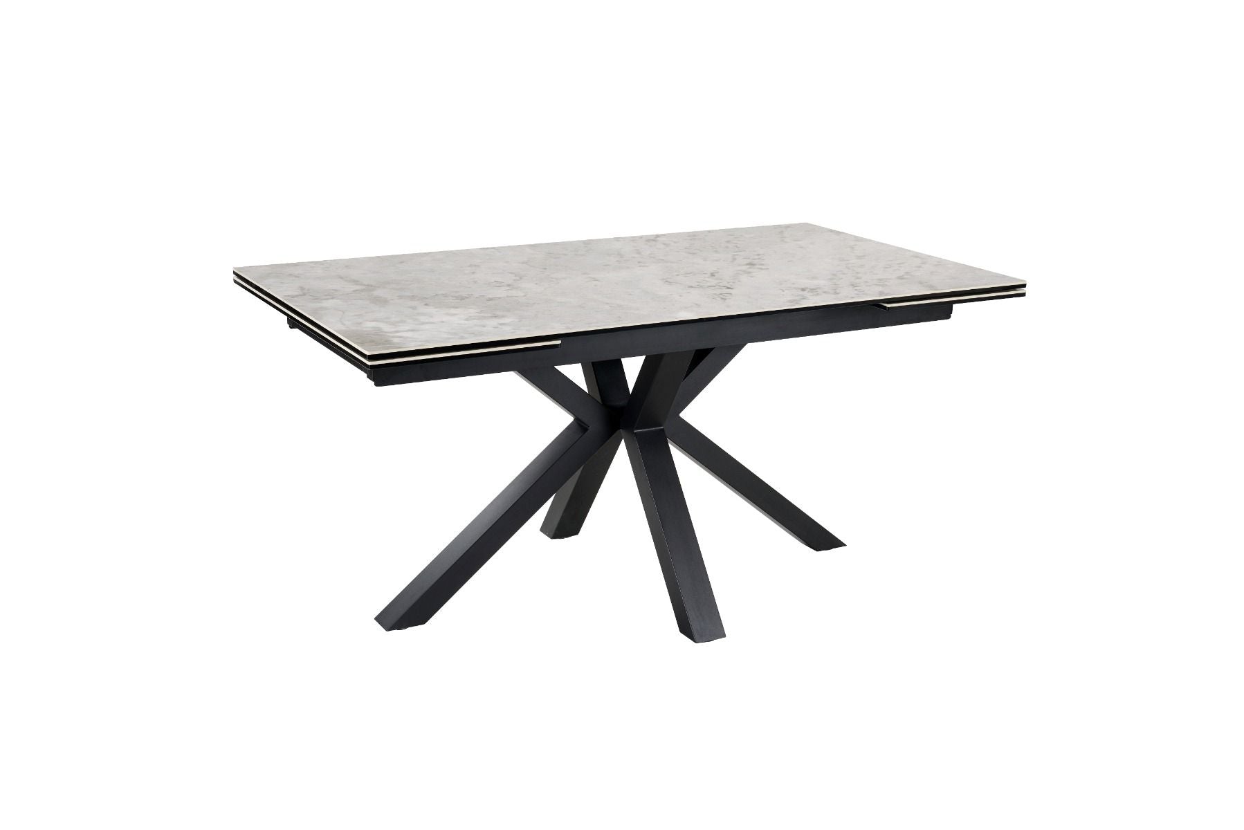 Oakwood Phoenix Ceramic Grey Marble Top Ext Dining Table