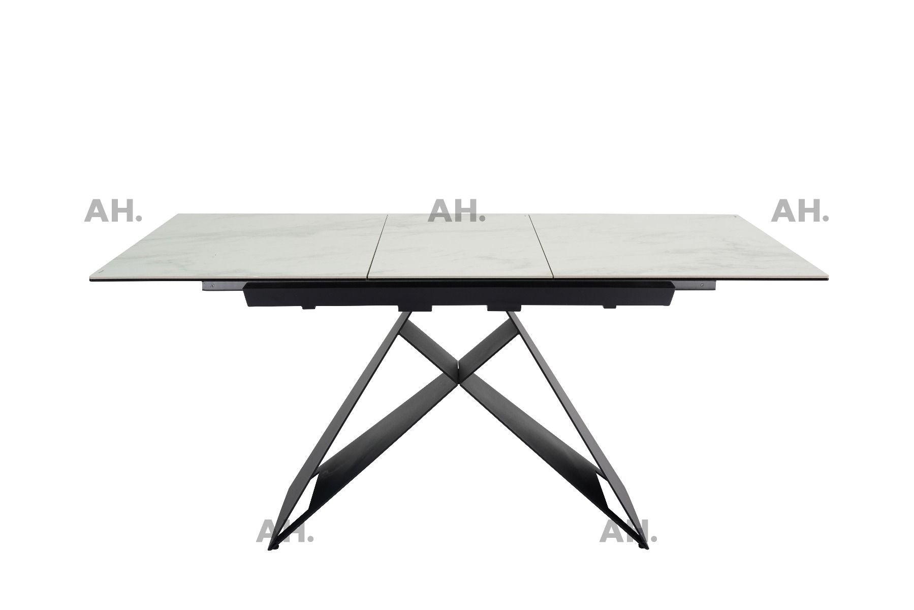 Oakwood Serena Ceramic pop Up Ext Dining Table With Nicole Swivel Dining Chairs