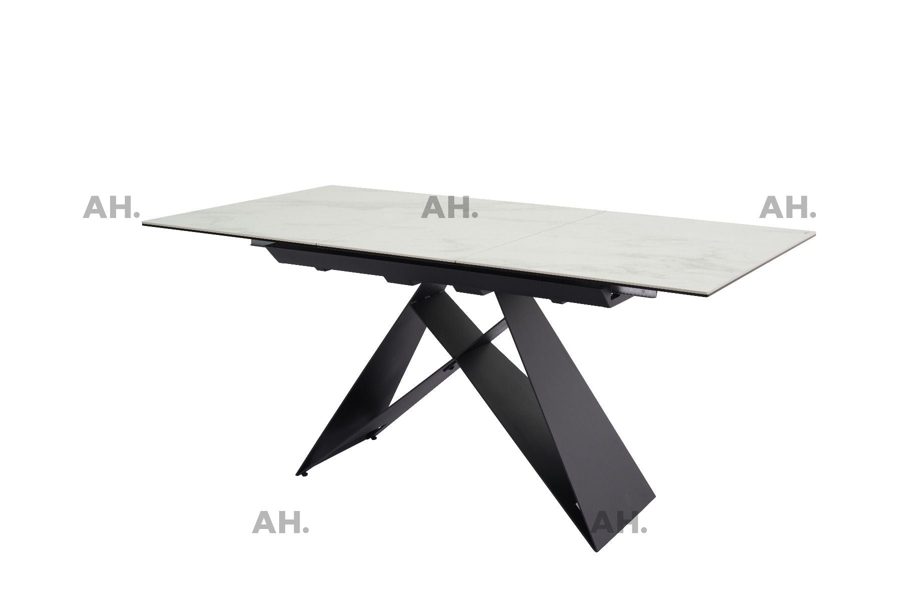 Oakwood Serena Ceramic pop Up Ext Dining Table With Nicole Swivel Dining Chairs