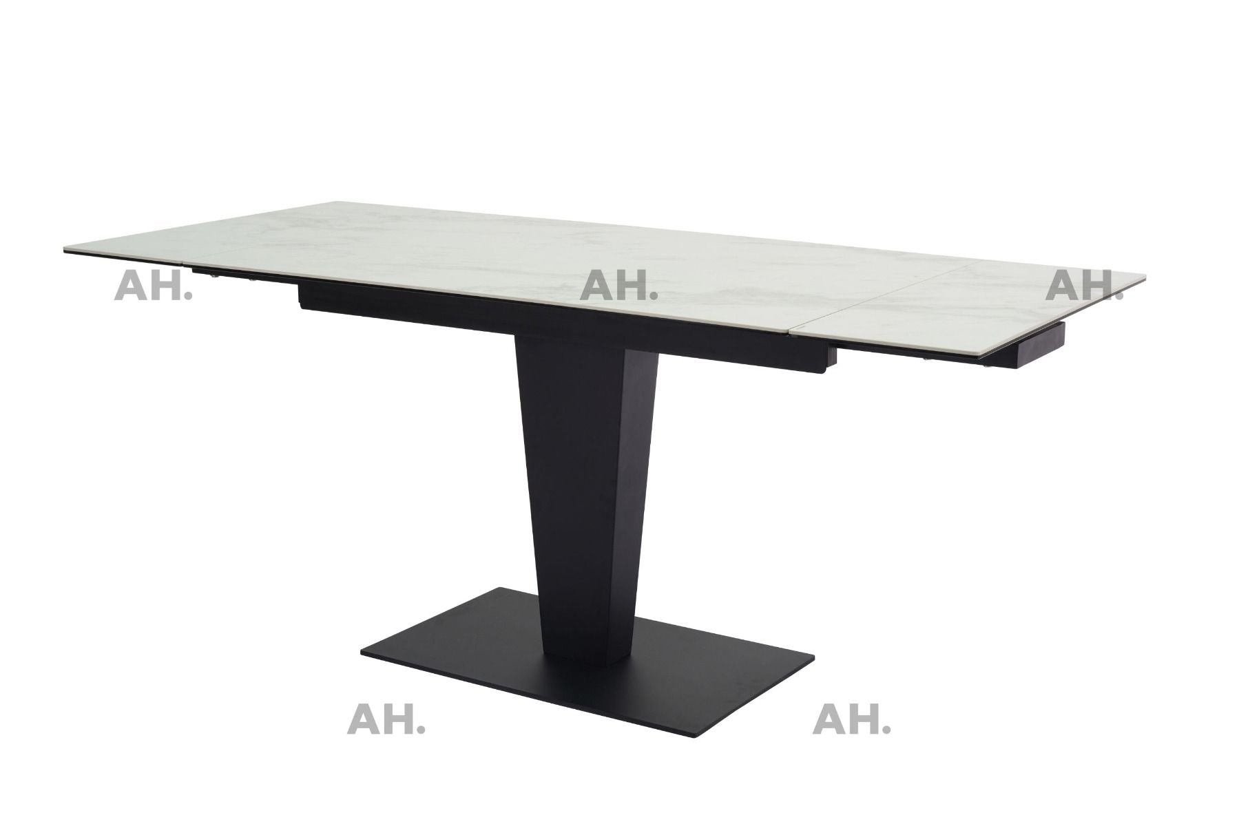 Oakwood Valentina White Ceramic 120CM Ext Dining Table