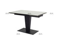 Oakwood Valentina White Ceramic 120CM Ext Dining Table