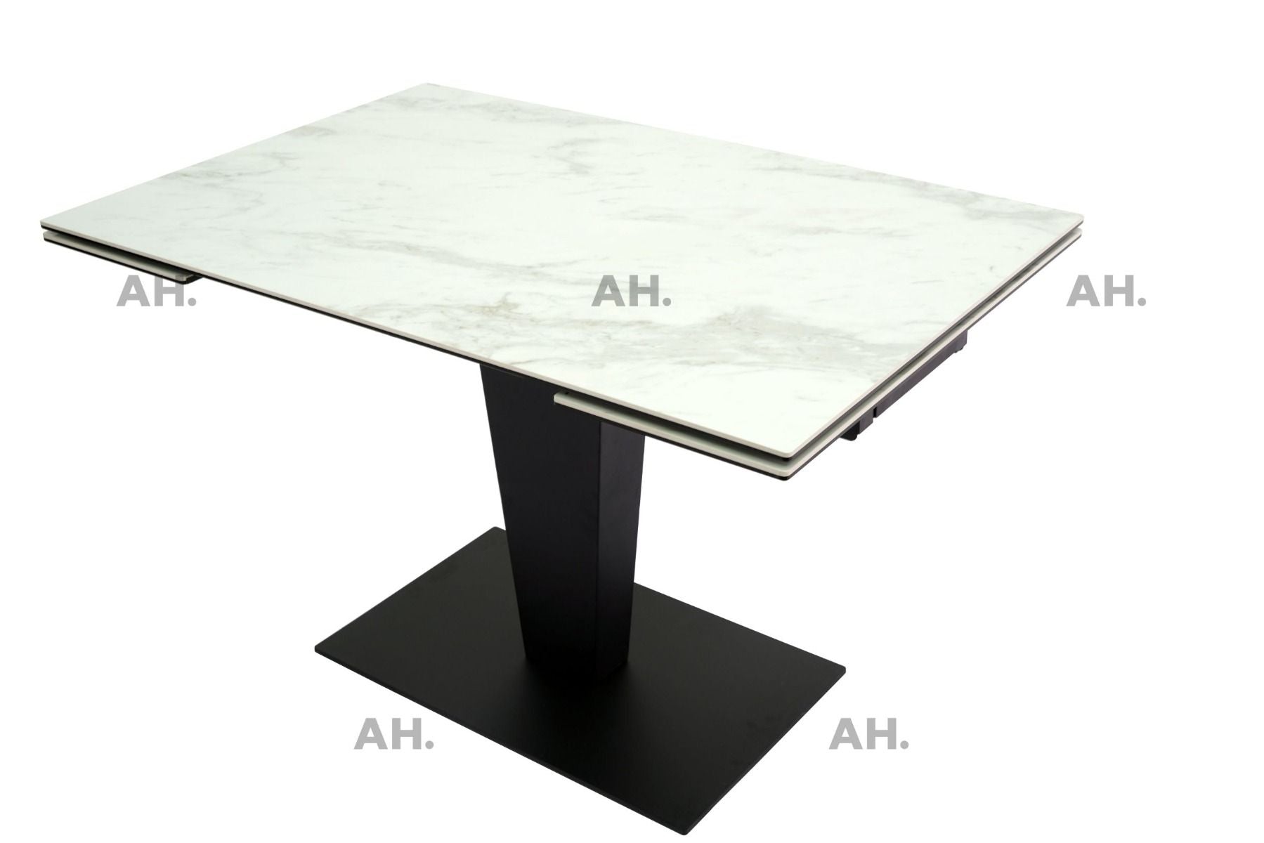 Oakwood Valentina White Ceramic 120CM Ext Dining Table