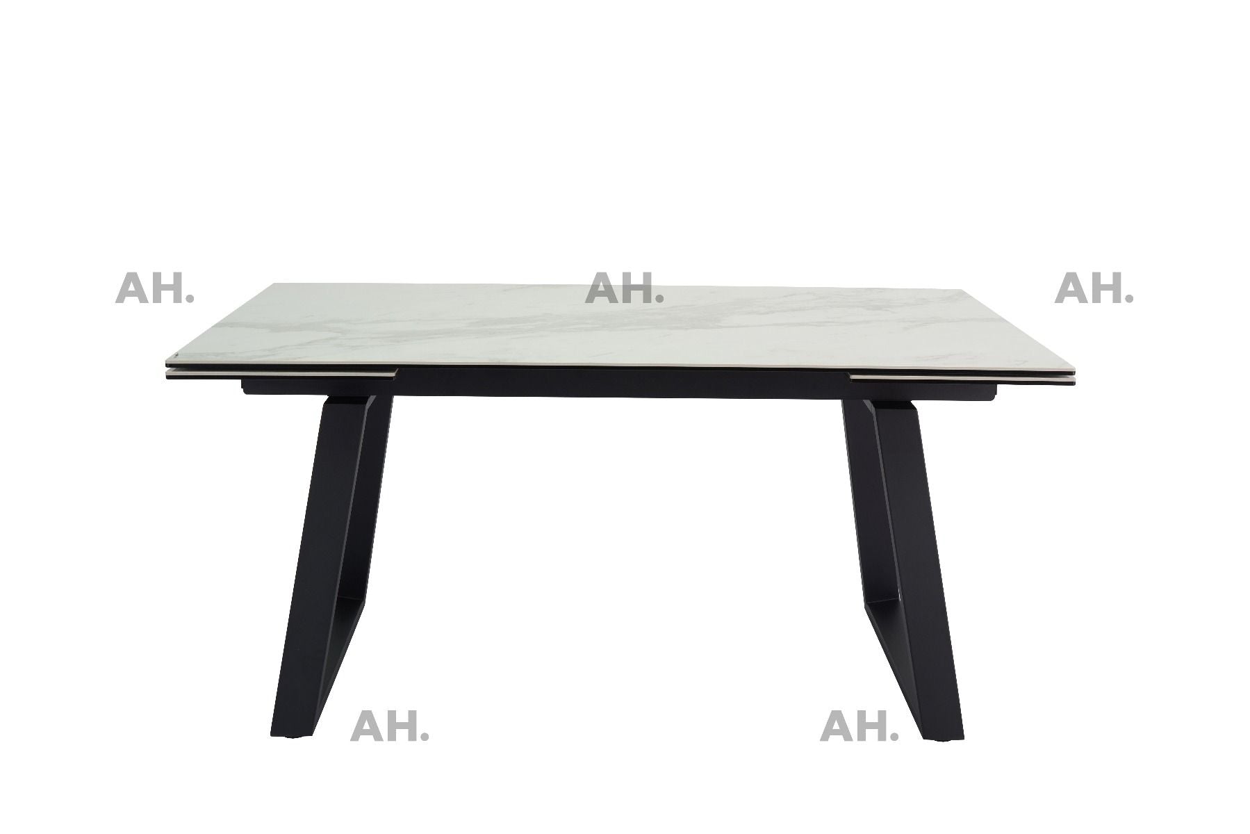 Oakwood Malindi White Ceramic Double Ext Dining Table