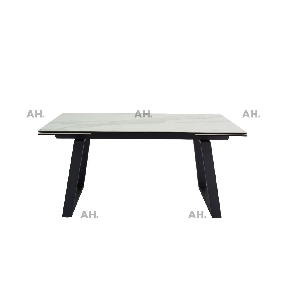 Oakwood Malindi Ceramic Ext White Dining Table With Zanetti Swivel Dining Chairs