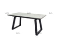 Oakwood Malindi White Ceramic Double Ext Dining Table
