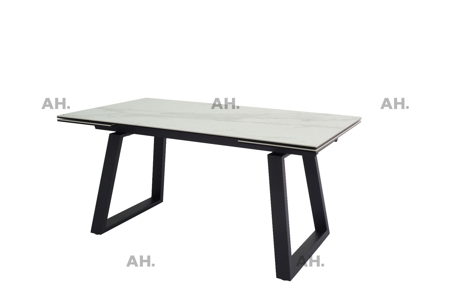 Oakwood Malindi White Ceramic Double Ext Dining Table