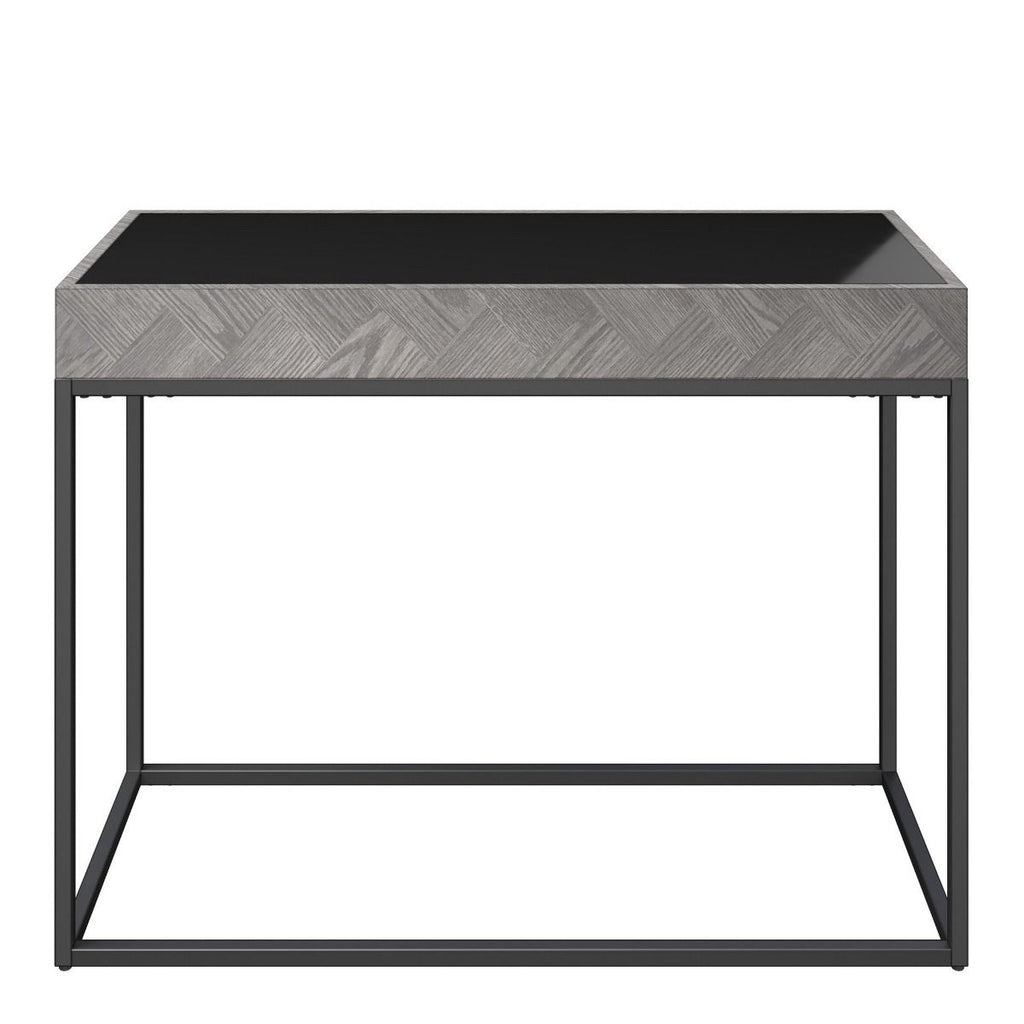 Oakwood Lumista Black Glass Console Table