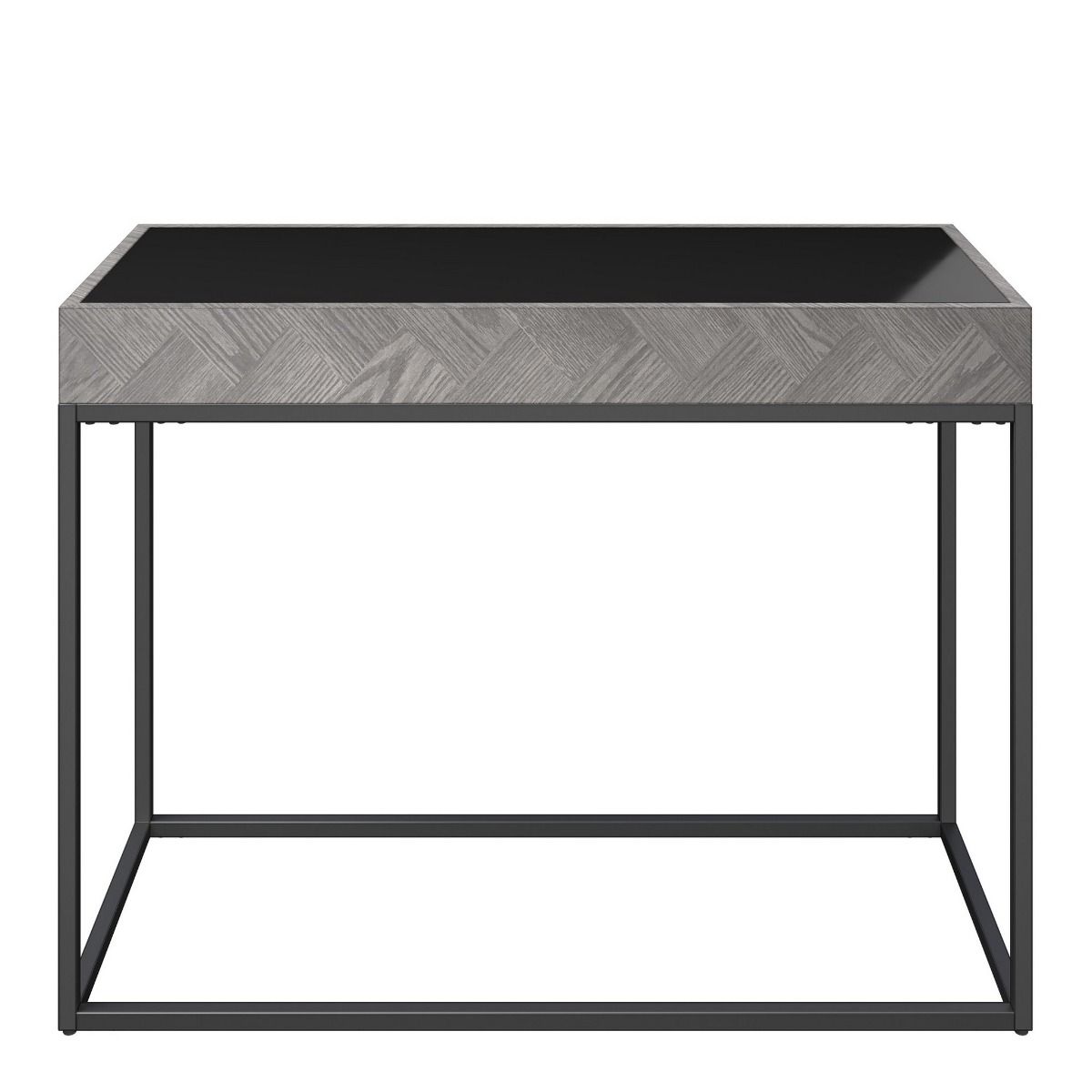 Oakwood Lumista Black Glass Console Table