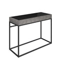 Oakwood Lumista Black Glass Console Table